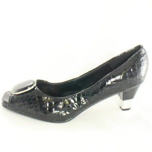 Coup D'Etat LTD Black Patent Peep Toe Heel New